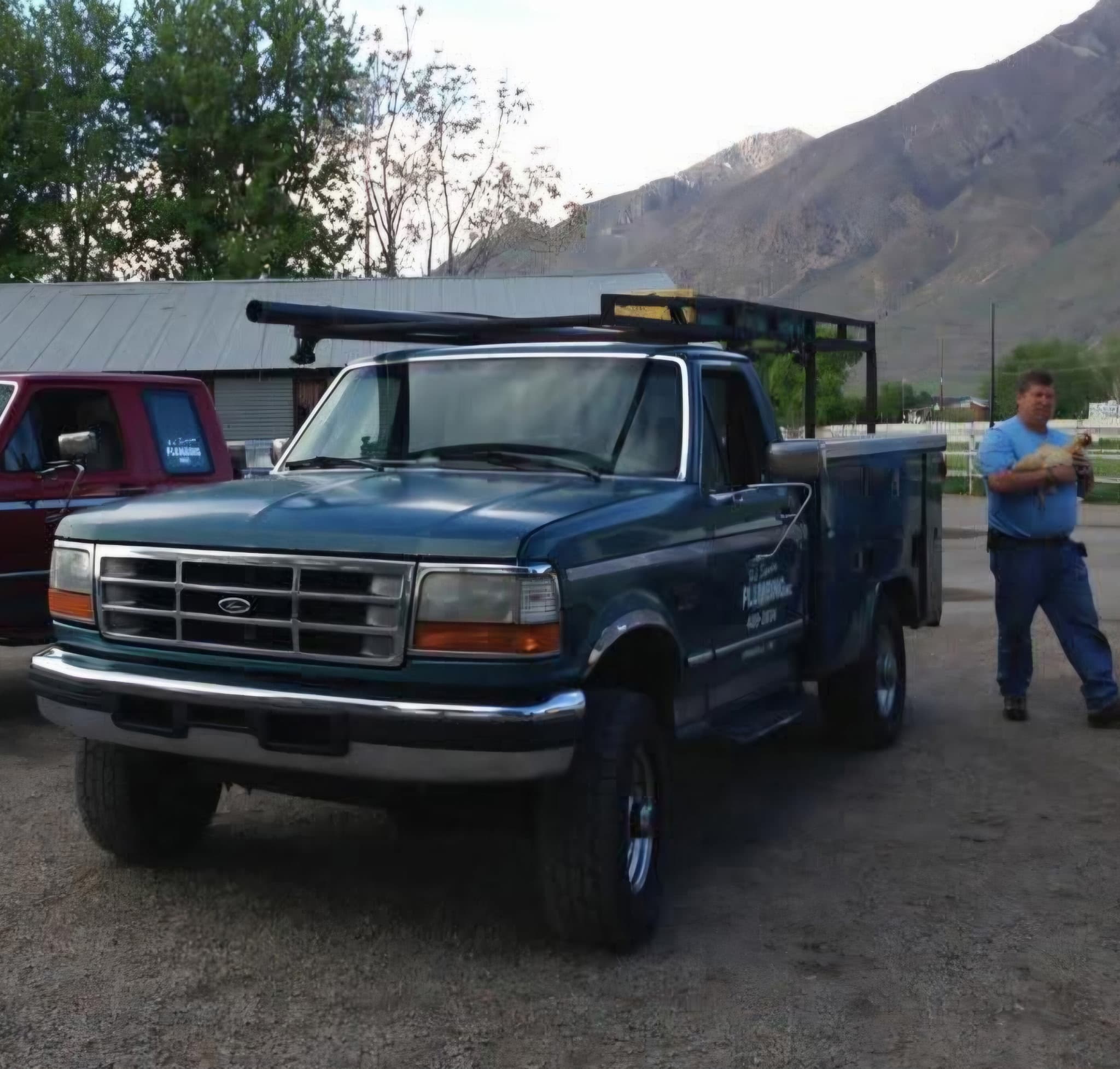 Hal Sumsion, owner-operator, with his truck